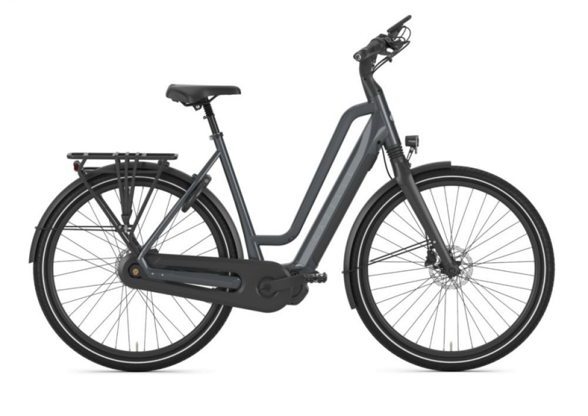 Gazelle Chamonix C7 HMS 500wh Dames Antraciet Grey Glans 53cm 2024